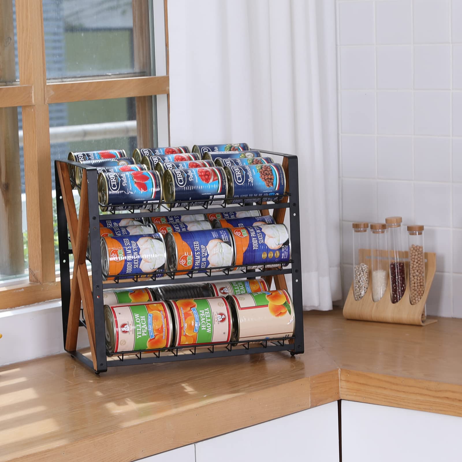 Buy Stackable Can Rack Organizer, 3 Tier Stacking Can Storage Dispenser