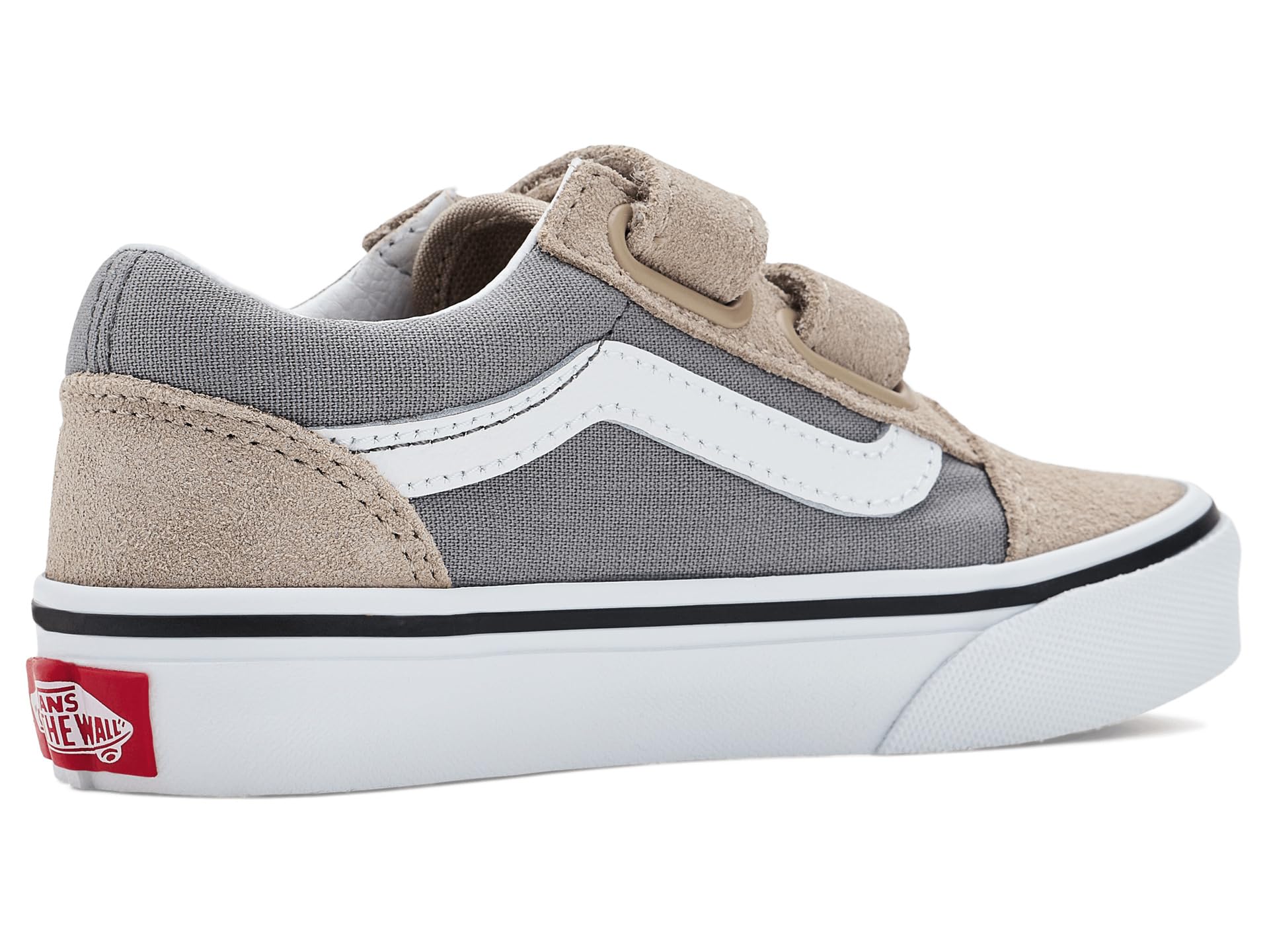 Vans Old SKOOL V CRW85T1 Gray Grigio Scarpe Bambino Sneakers Strappi