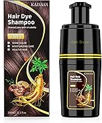 KAISASA Dark Brown Hair Dye Shampoo 3 in 1, Hair Color Shampoo for Cover Grey Hair,Herbal Ingredient for Men and Women (Dark Brown)