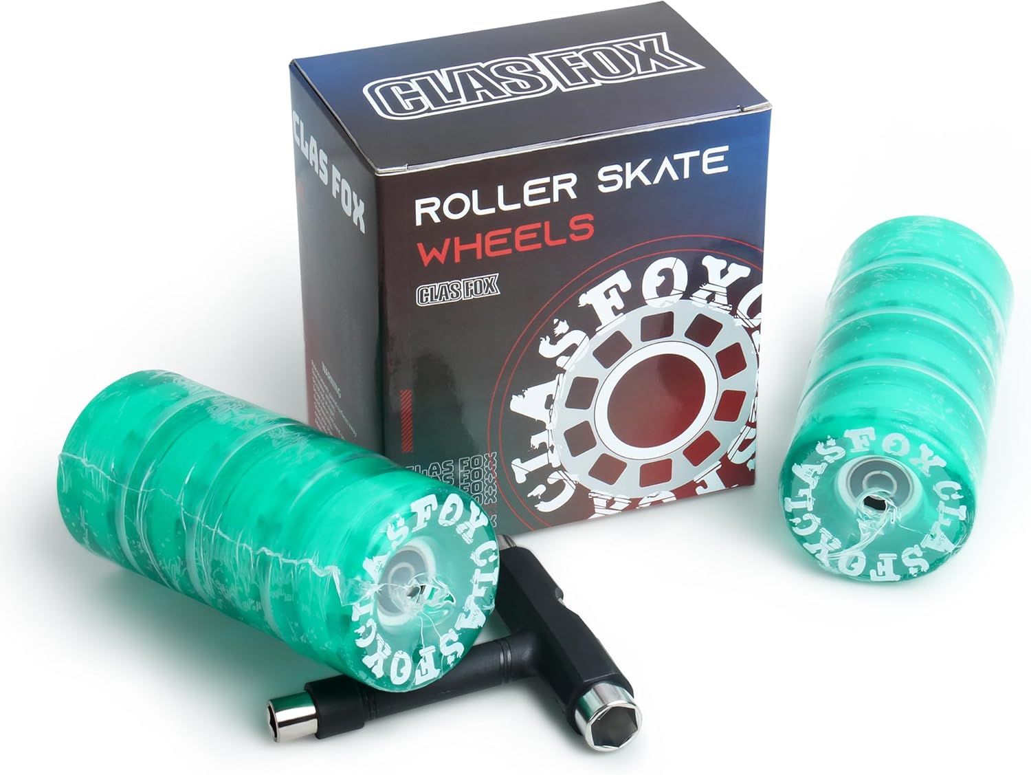 78A Indoor or Outdoor 65x35mm Quad Roller Skate Wheels with ABEC-9 Bearings 8 Pcs