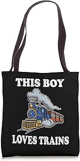 This Boy Loves Trains Gift Train Wagon Lover Gifts Tote Bag