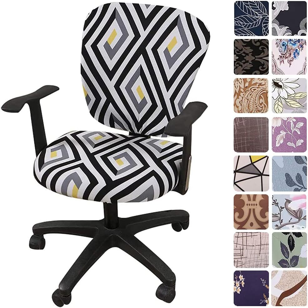 Melaluxe Computer Office Chair Covers - Protective & Stretchable Universal Chair Cover Stretch Rotating Chair Slipcover