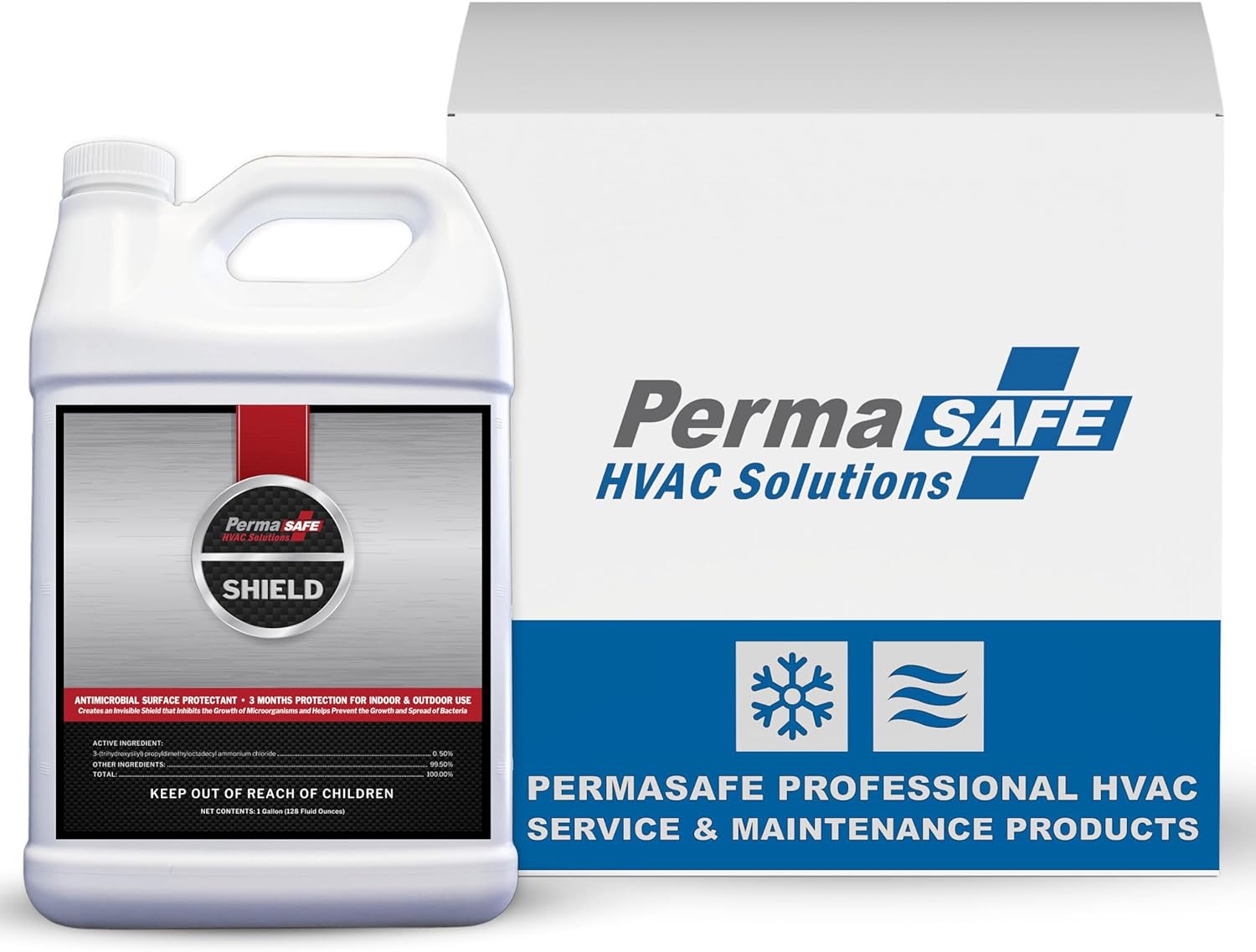 PermaSafe HVAC Solutions, All Surface Antimicrobial SHIELD, Creates Microbiostatic Barrier on HVAC Surfaces that Inhibits the Growth of Microorganisms for up to 3 Months