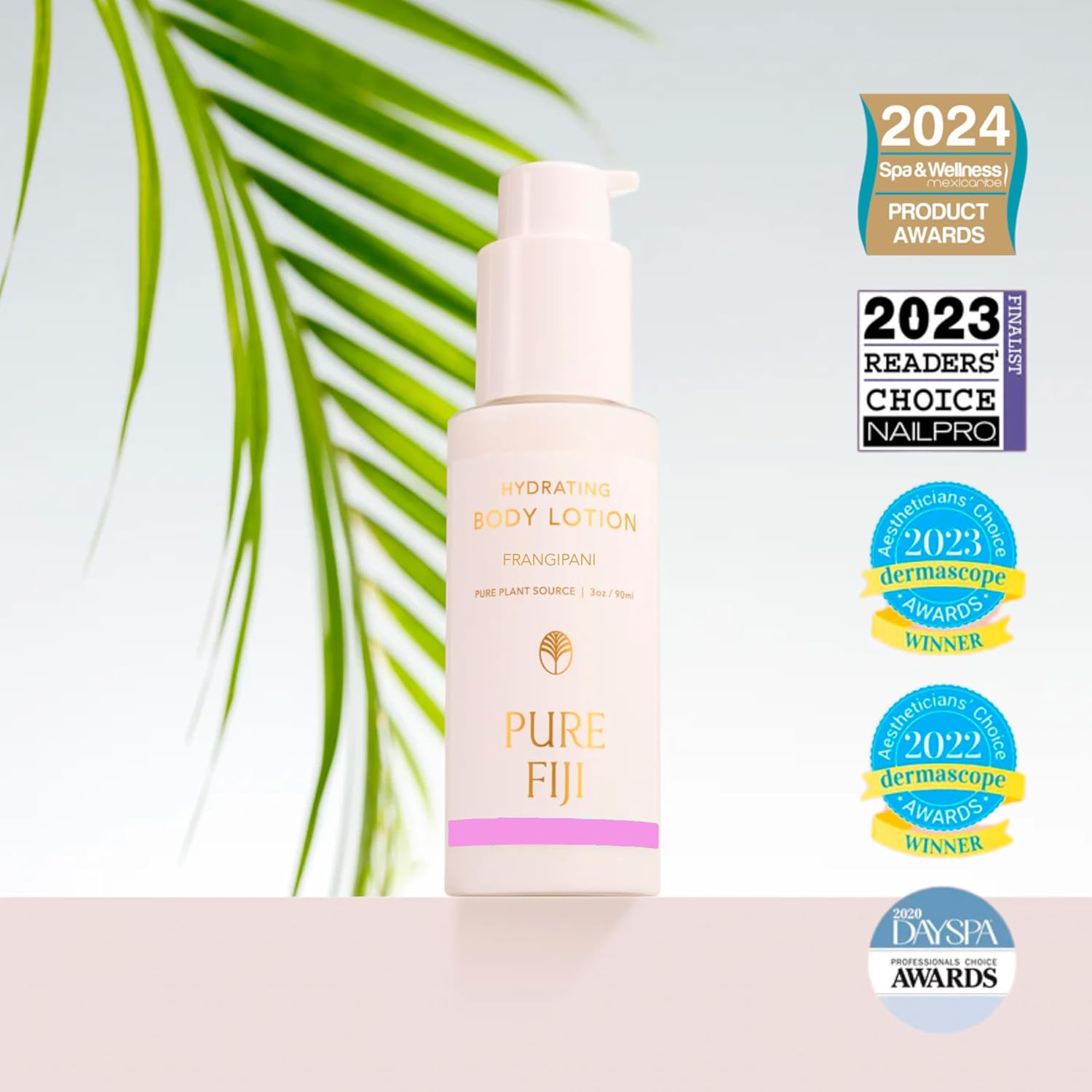 PURE FIJI Hydrating Body Lotion Travel Size, Frangipani (3oz/90ml)