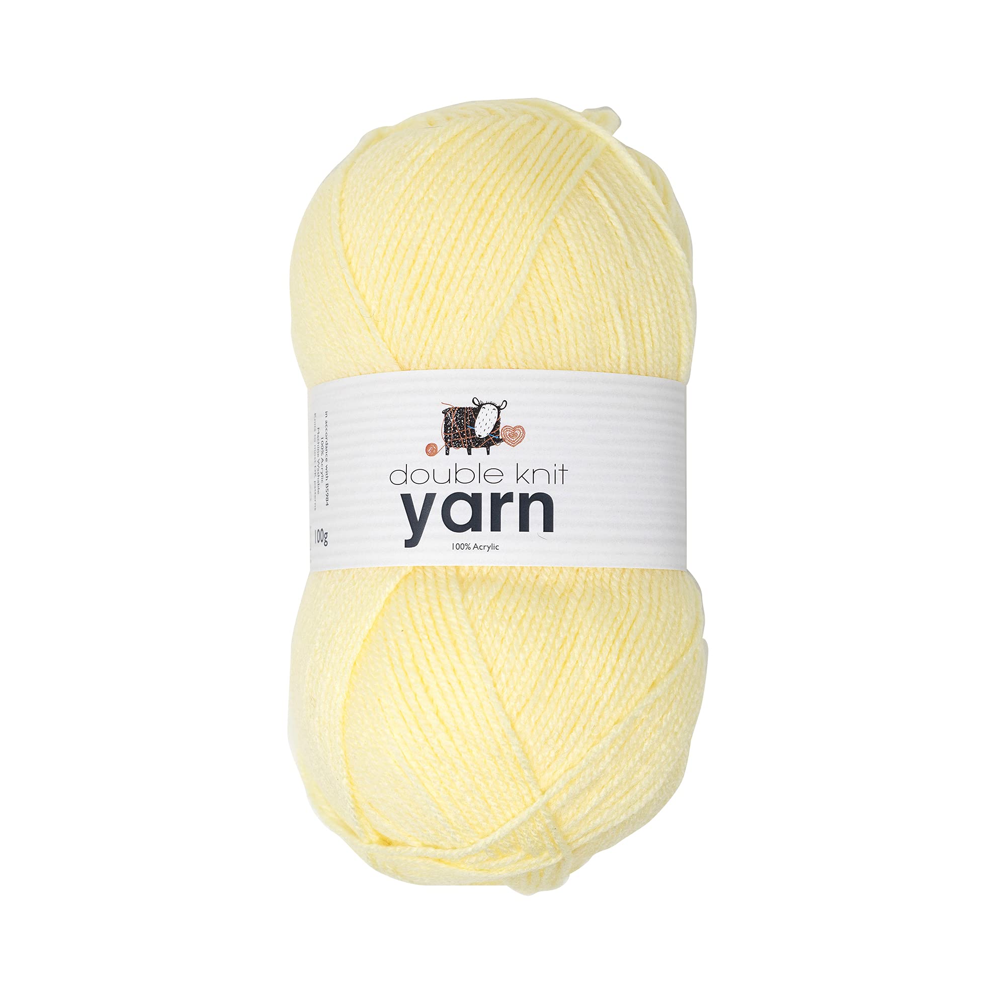 KORBOND DK Black Yarn - 100g Acrylic Wool - Lightweight, Hypoallergenic & Durable Double Knit Crochet Yarn Knitting Wool (290m Total) — view 131
