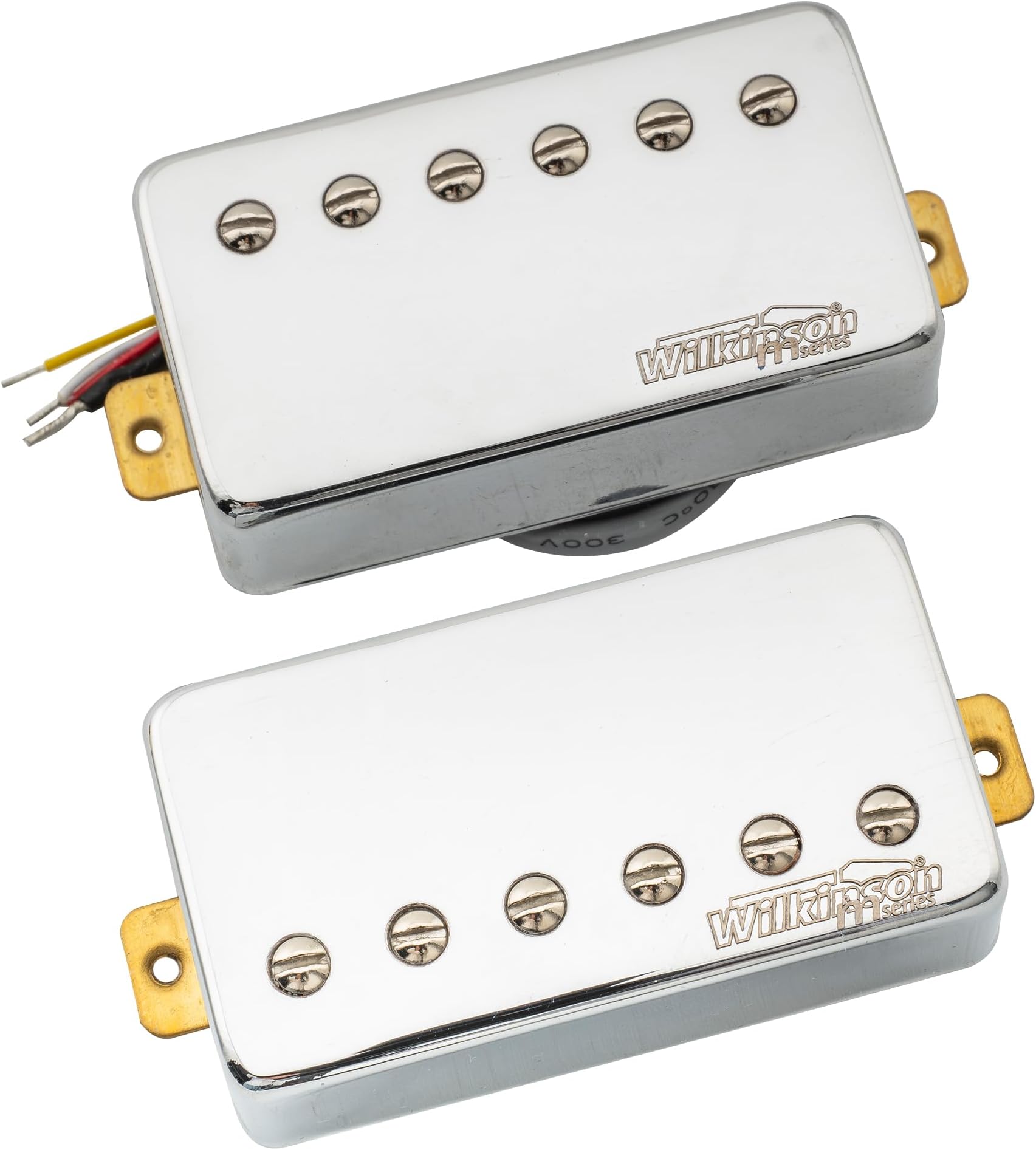 Wilkinson WOCHB Ceramic PAF Style Humbucker Pickups Set for Les Paul SG Style Electric Guitar, Chrome