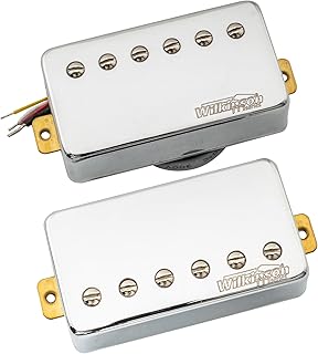 Wilkinson WOCHB Ceramic PAF Style Humbucker Pickups Set for Les Paul SG Style Electric Guitar, Chrome