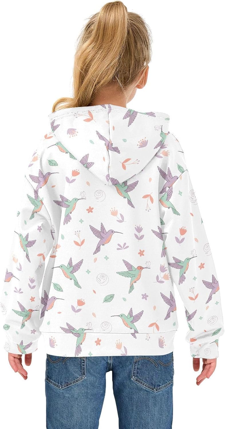 Hummingbird Toddler Girls Pullover Hoodie Sweatshirt 4-14Y A2309513