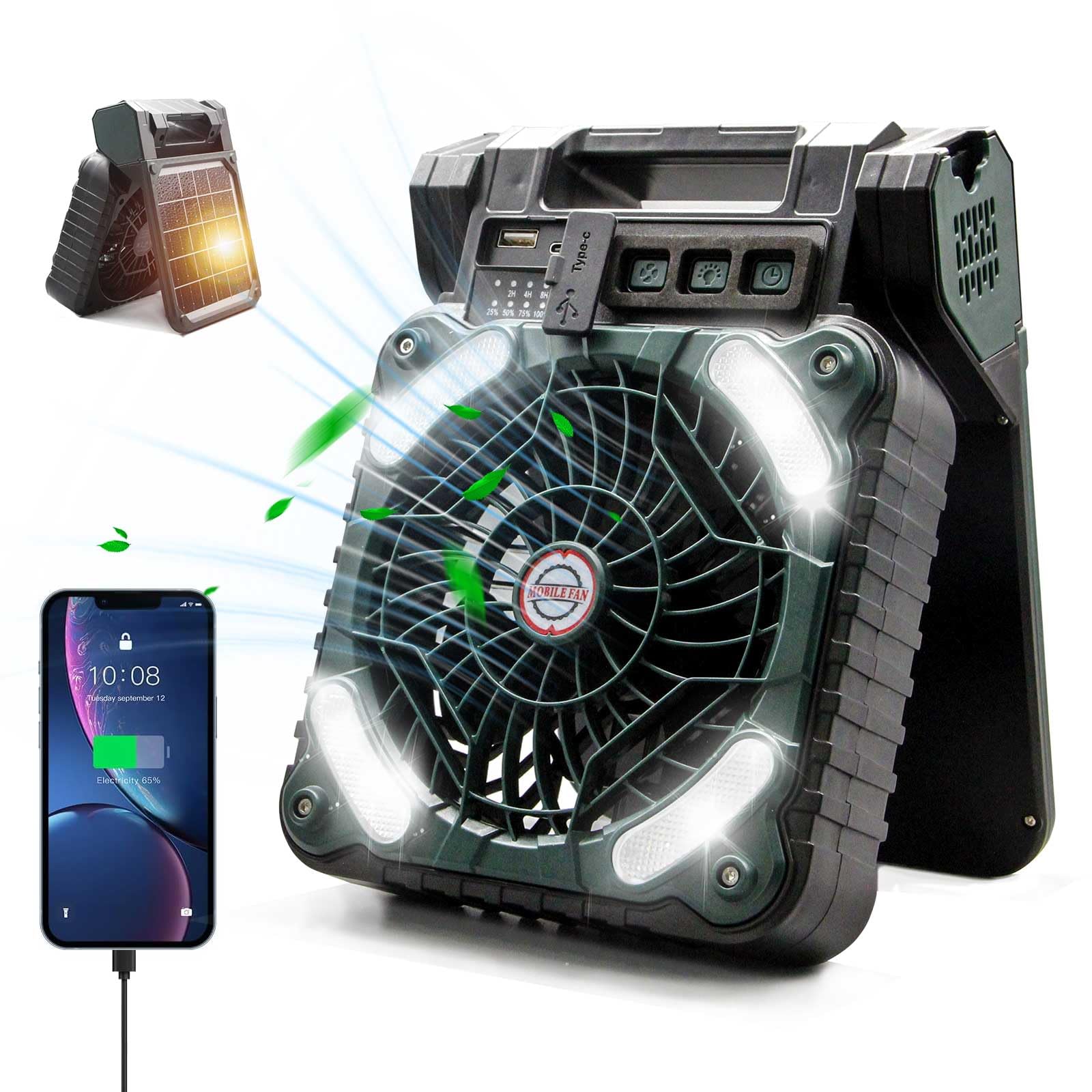 aldi lighted tent fan
