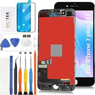 SRJTEK for iPhone 7 Plus 5.5 画面互換 液晶パネル交換【TFT品質・ホームボタン非搭載】LCDディスプレイ タッチスクリーン デジタイザー 総成修理用 A1661 A1784 A1785 修理ツール付き(ブラック)