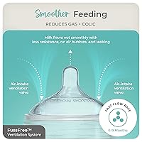 Vista 3 de Mason Bottle Tetinas de flujo rápido (más de 6 meses) – Tetinas de silicona para biberón, se adapta a cualquier tarro Mason de boca regular
