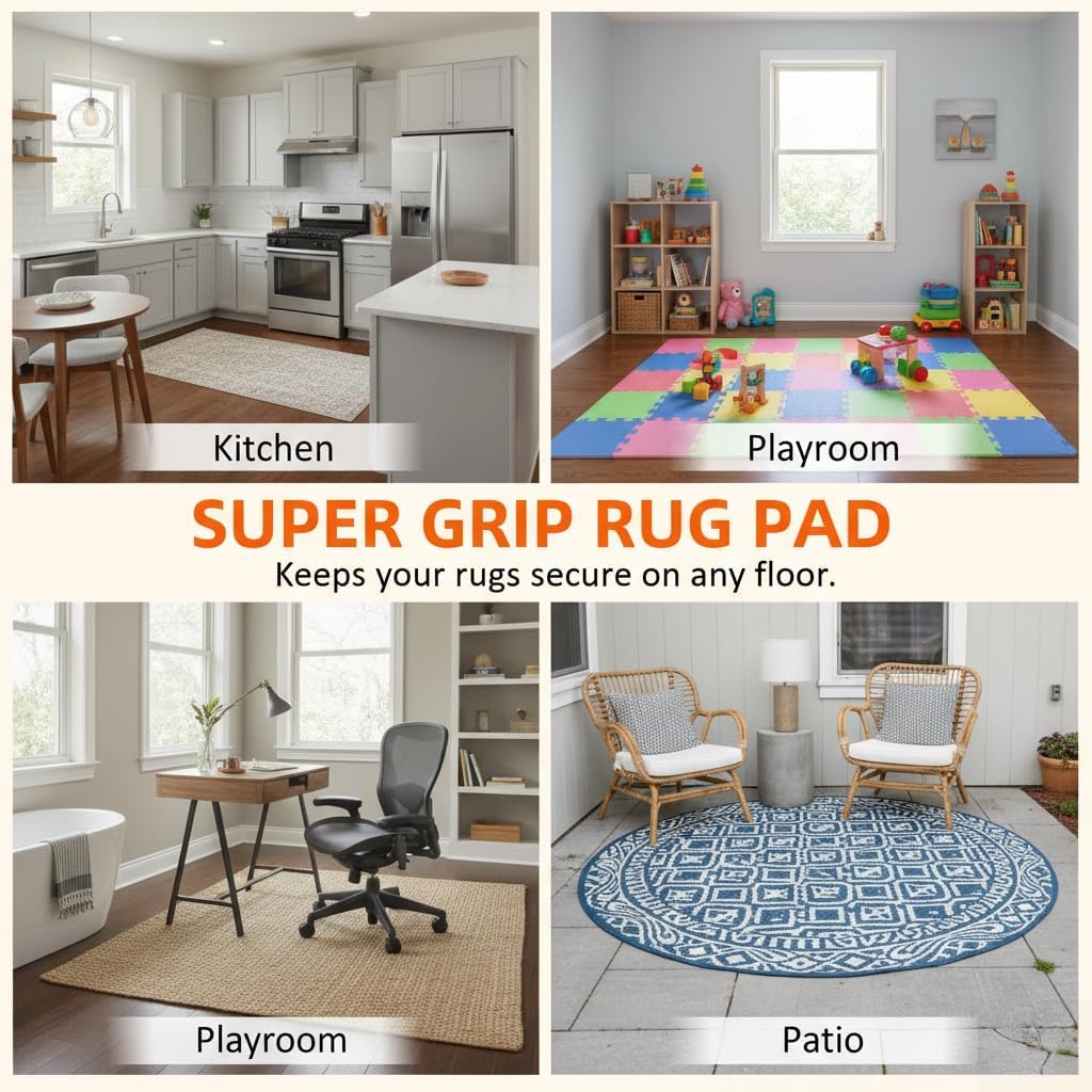 Rug Gripper Tape for Hardwood Floors, 20 Pack Non Slip Rug Tape Reusable Washable Rug Corner Grippers, Carpet Tape for Area Rugs, No Residue Rug Stickers to Hold Rugs Down on Tile Laminate