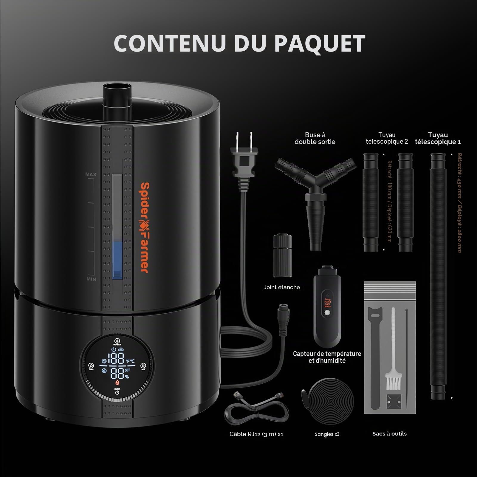 2025 Spider Farmer Humidificateur (5L)