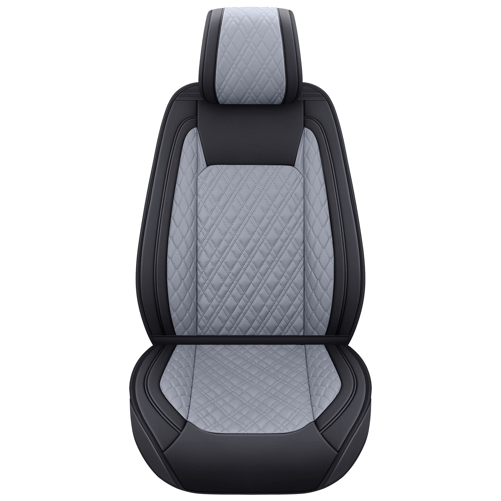 Photo 1 of Aierxuan Toyota Tundra Seat Covers Custom Fit 2008-2023 CrewMax cab Pickup Truck Double cab Waterproof Leather Tundrasine Concept Limited Platinum 1794 Edition car Cushions(1 seat cover only Front, Black-Gray)