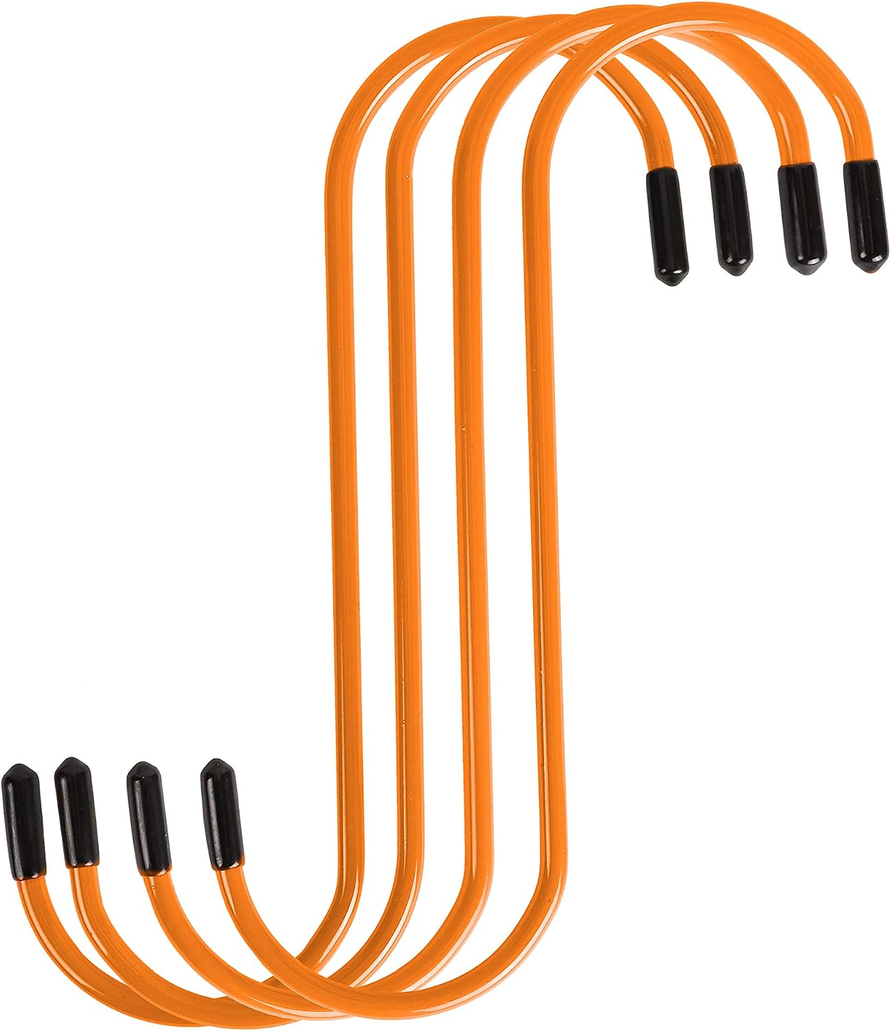 ARES 18062-4-Piece Orange Brake Caliper Hanger Set - Rubber Tipped Hooks Easily Restrain Brake Calipers and Reduce Possible Damage to Brake Hoses