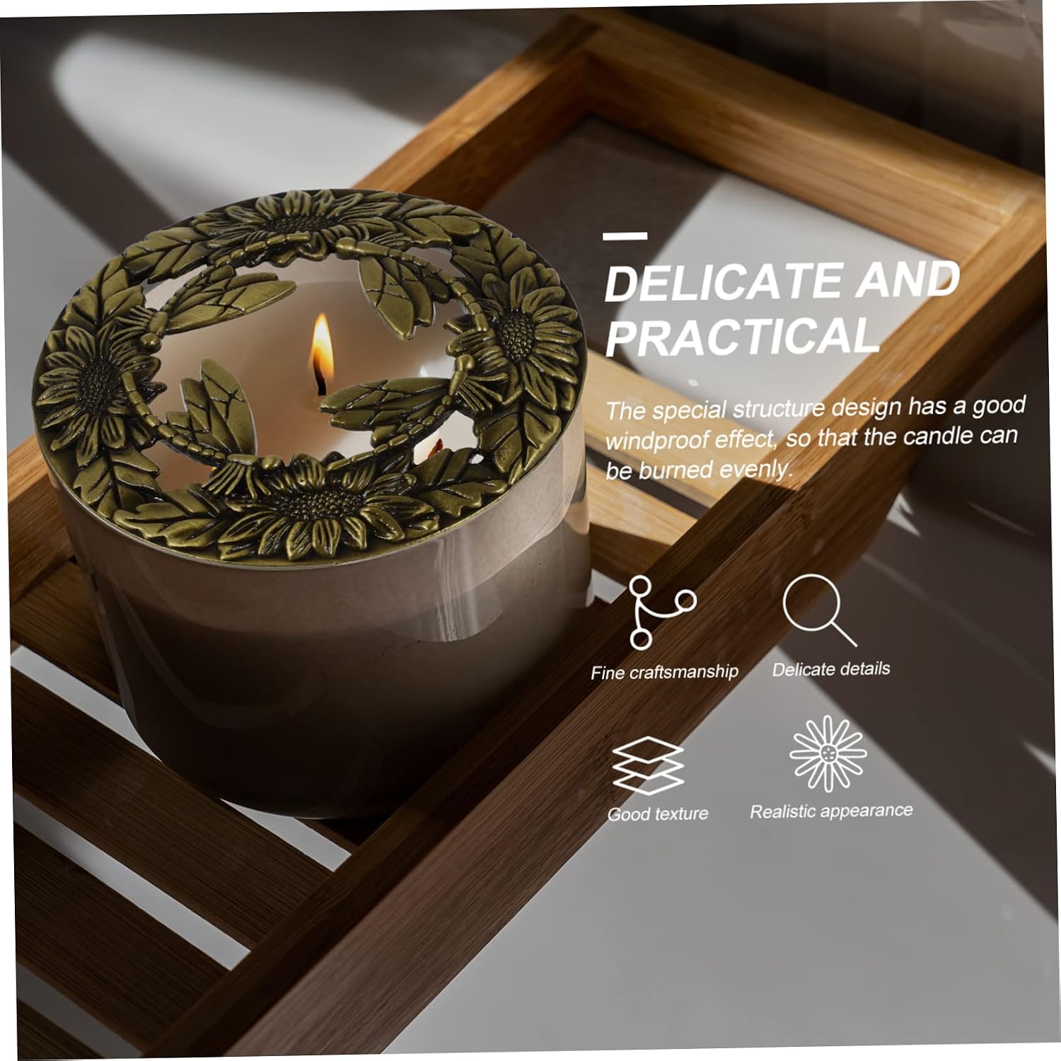Alipis Hollow Aroma Candle Lid Zinc Alloy Protective Lid for Decorative Candles
