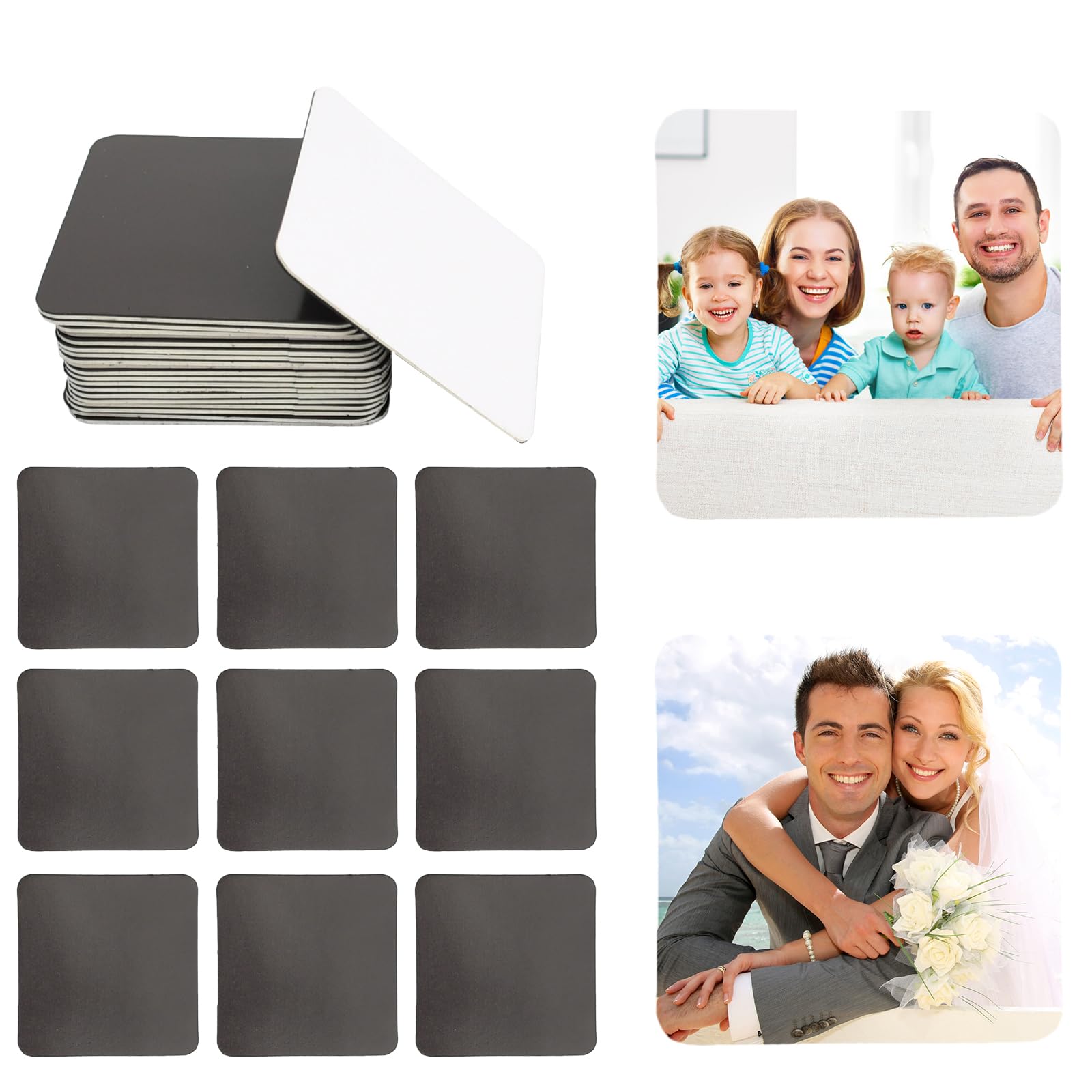 20 Pack Sublimation Magnet Blanks, Photo Magnet Blanks, 5.5 x 5.5 cm