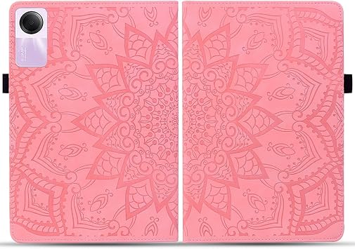 Tablet Protective Case Cover For Xiaomi Redmi Pad SE 11inch Slim Lightweight Embossed PU Leather Flip Holder Tablet PC Case Card Slot Tablet CasePink