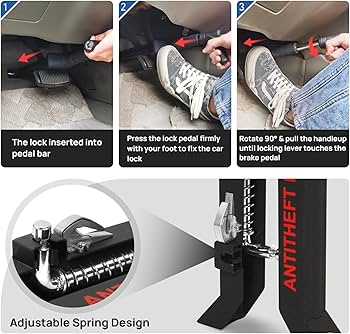 Anti-theft Car Brake Pedal Lock Security With Keys Stainless Steel - View #7