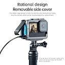 TELESIN Aluminum Protective Case + Battery Cover with Charging Interface for GoPro Hero 9 Black, Frame Housing Skeleton Cage with Cold Shoe Mount to Connect Video Light and Microphone gallery image