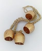 Vista 4 de Siddhivinayak Overseas Wrought and Cast Iron Swiss Cow Bell Wind Chime (Small, Brown)