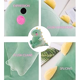 DUANMUL Cute Dinosaur Plush Toys, Fat Dinosaur Stuffed Animals Toys Dolls, Dinosaur Plush Toy Soft Stuffed Animal Dino Plushies Doll Cute Birthday Gifts for Kids Girls Boys (Green,23in)