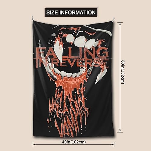 Miniatura 3 de QrejAWkq Falling Rock In Band - Tapiz para dormitorio, tapices para colgar en la pared para el hogar, pósteres geniales, accesorios de decoración de