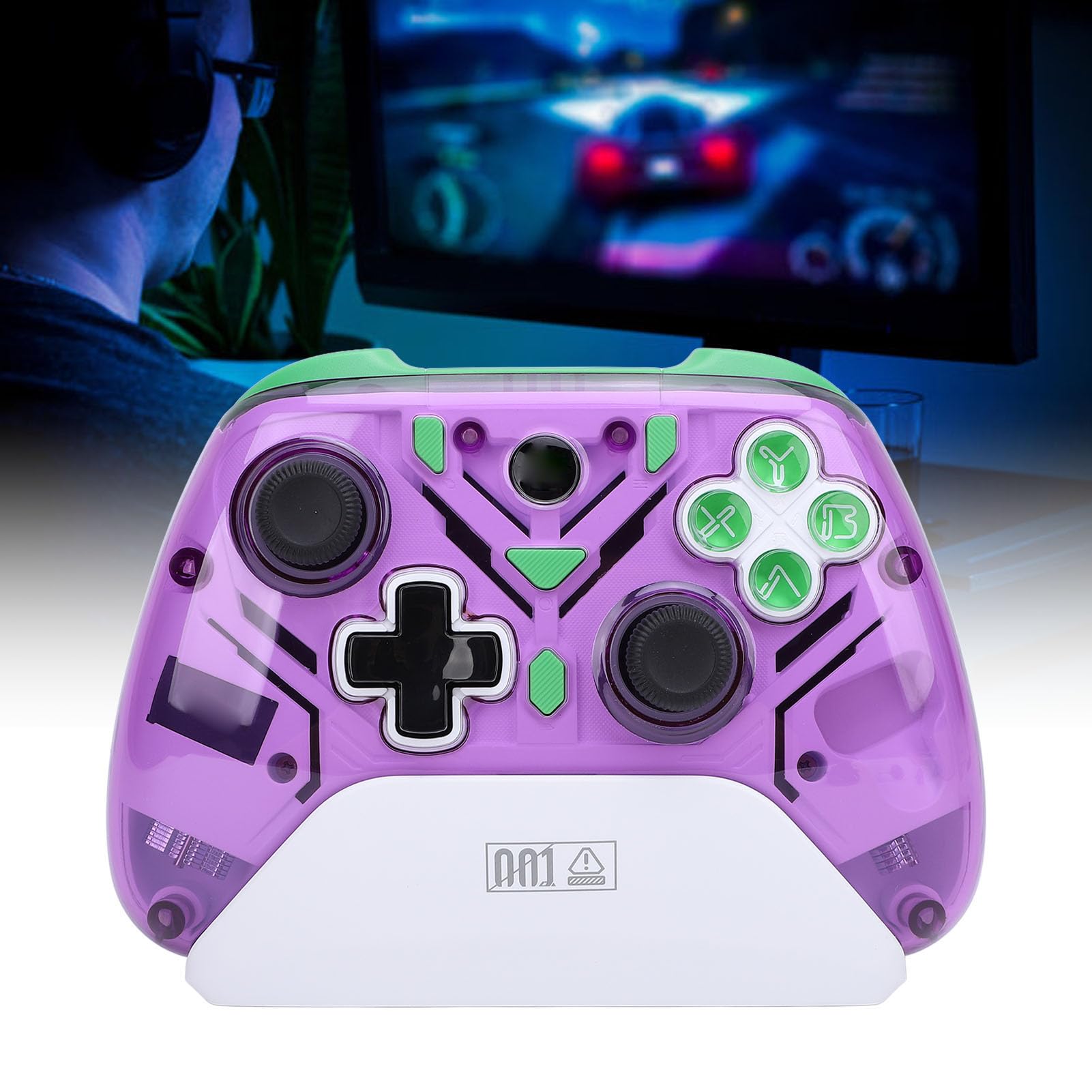 Interaktywny Kontroler Gier z Ekranem, Kontroler Gier z Efektem Halla na PC, IOS, Android, Joystick Gamepada, Czujnik Ruchu, światło RGB, Połączenie Bluetooth i 2.4G
