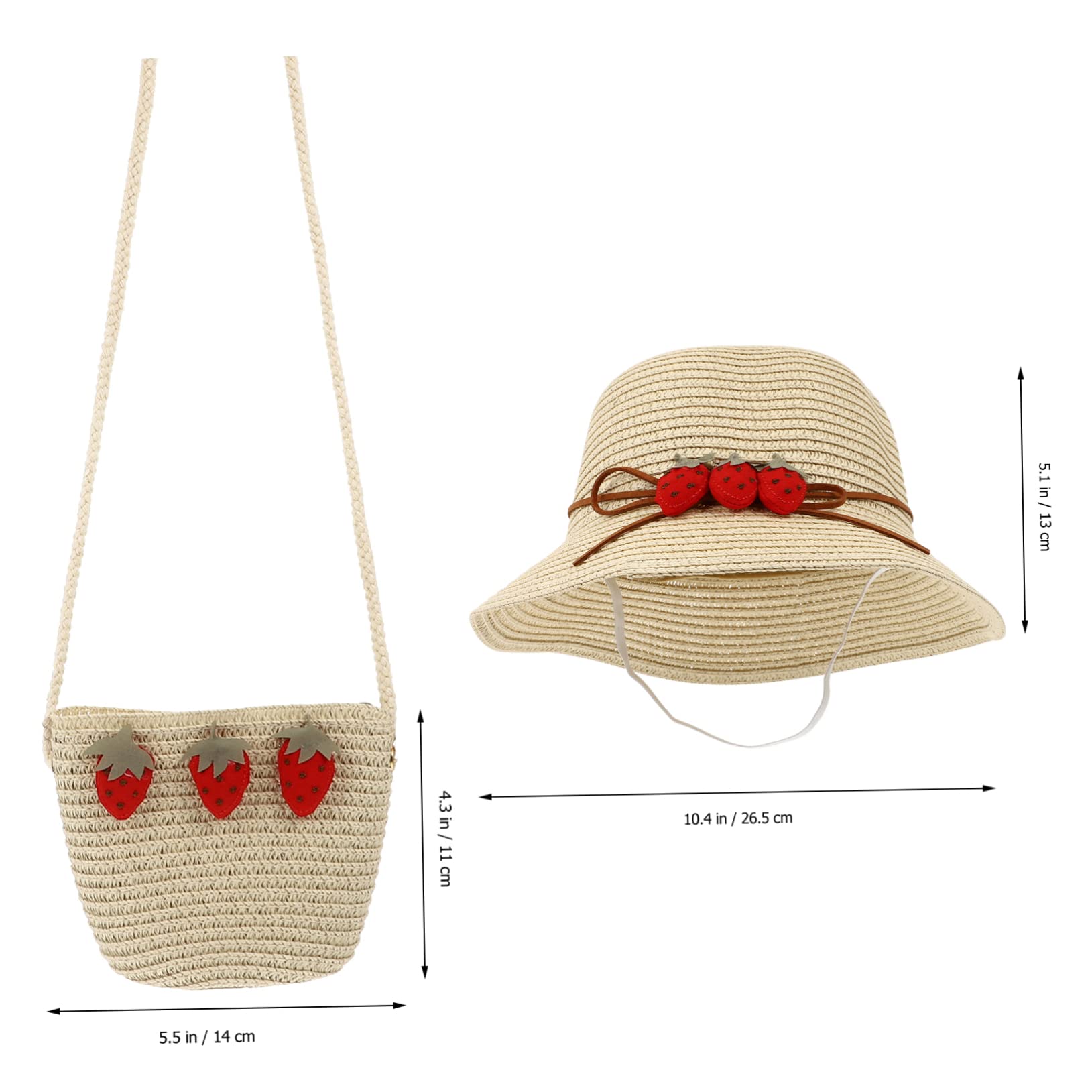 Beaupretty Sombrero de Sol de para Niñas con Bolso de Mano de Verano para Protección Solar Actividades al Aire