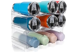 Stackable Water Bottle Organizer for Enhanced Room Organization and Aesthetic Appeal