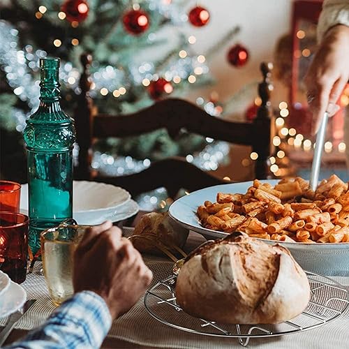 Miniatura 7 de Estante de cocina redondo de 3.9 pulgadas, versátil rejilla de acero inoxidable, rejilla de vapor, se adapta a la freidora de aire, olla a presión,