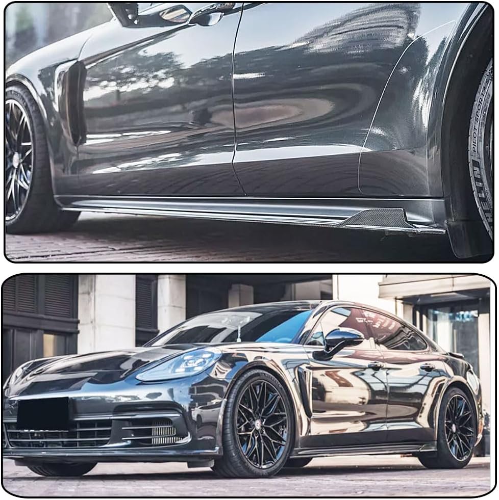 Carbon Fiber Side Skirts Compatible with Porsche Panamera 971 2017-2019 Under Door Rocker Panels Valance Extension Lip Factory Outlet