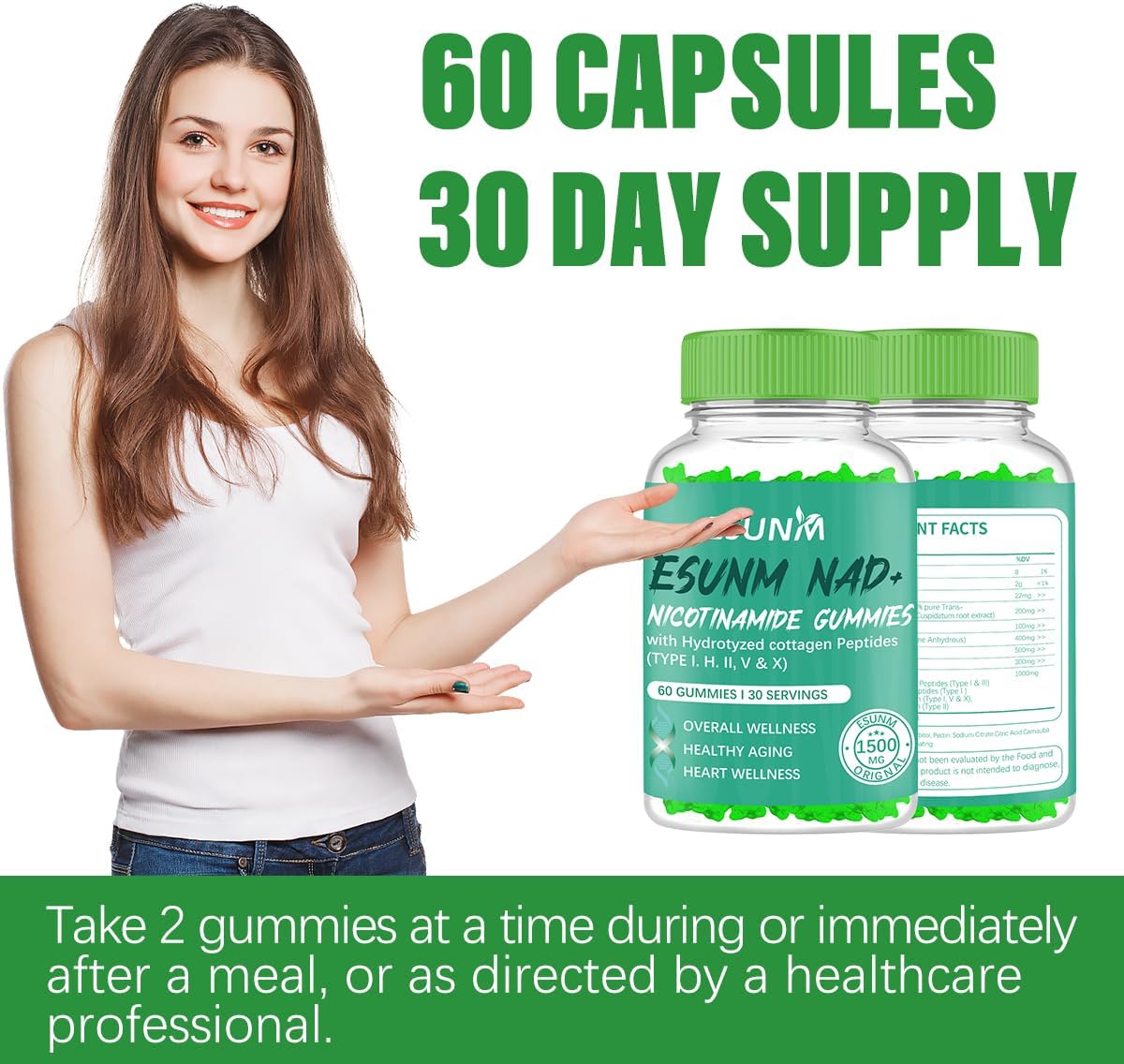 Nicotinamide Riboside Gummies, Liposomal Riboside Supplement with Resveratrol, Support Cellular Health, Stamina & Healthy Aging, Longevity, Energy, Focus – Non GMO – Vegan - 60 Count - Image 7