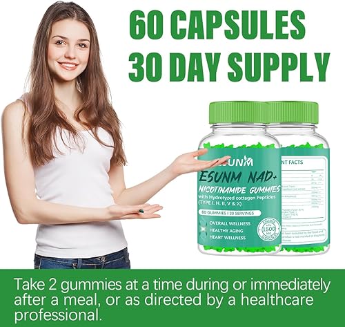 Miniatura 7 de Gomitas de ribósido de nicotinamida, suplemento de ribósido liposomal con resveratrol, apoyan la salud celular, la resistencia y el envejecimiento