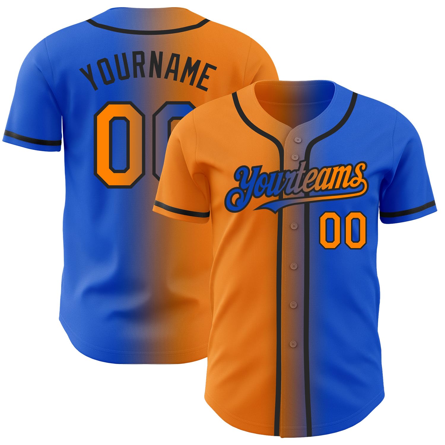 Custom Gradient Baseball Jersey Men Women Youth Personalized Baseball Shirts Sports Uniform Stitched Name Number Logo