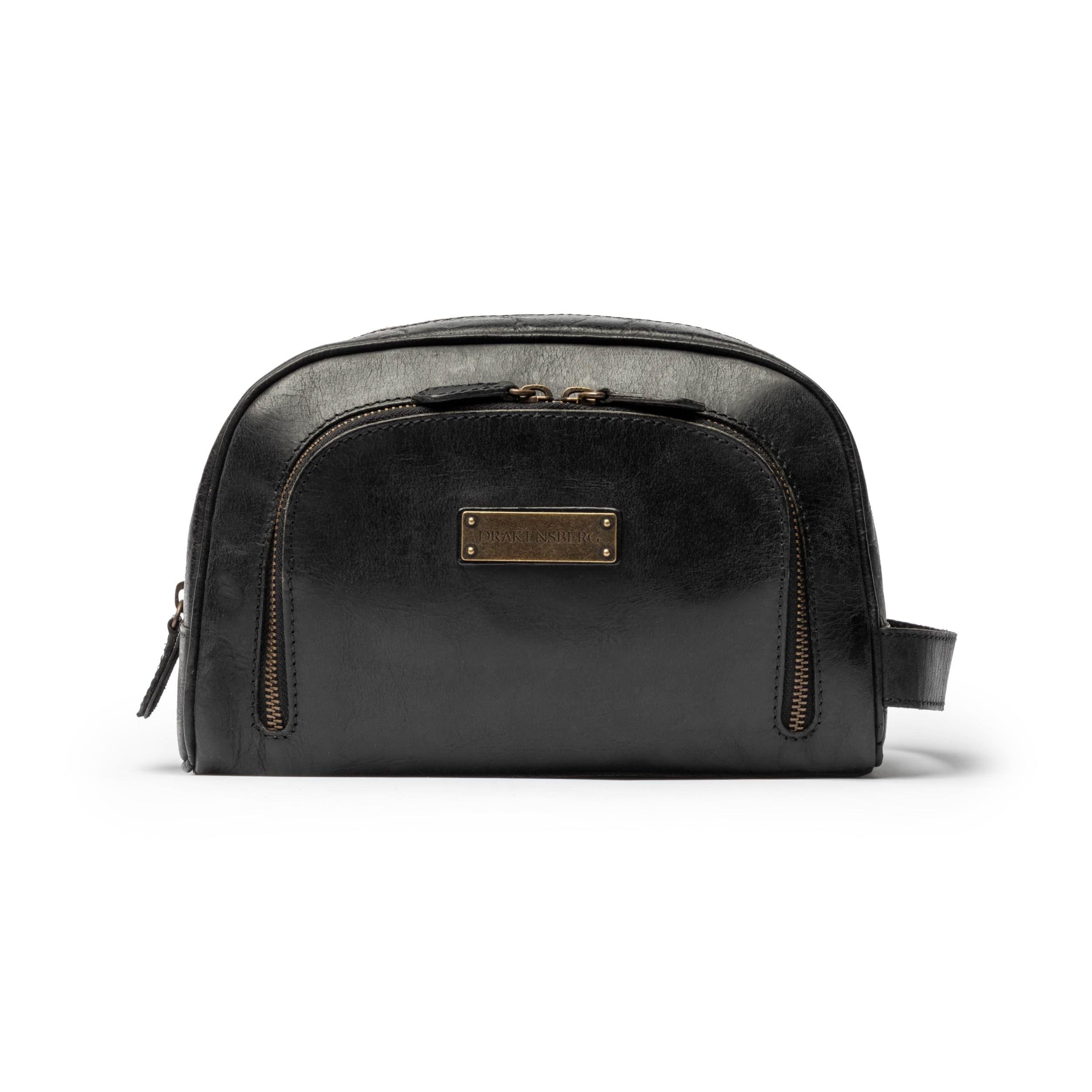 DRAKENSBERG Trousse de toilette en cuir pour homme « Ben » - Trousse de voyage classique avec de nombreux compartiments, vintage, faite à la main, 5 l, Noir vintage