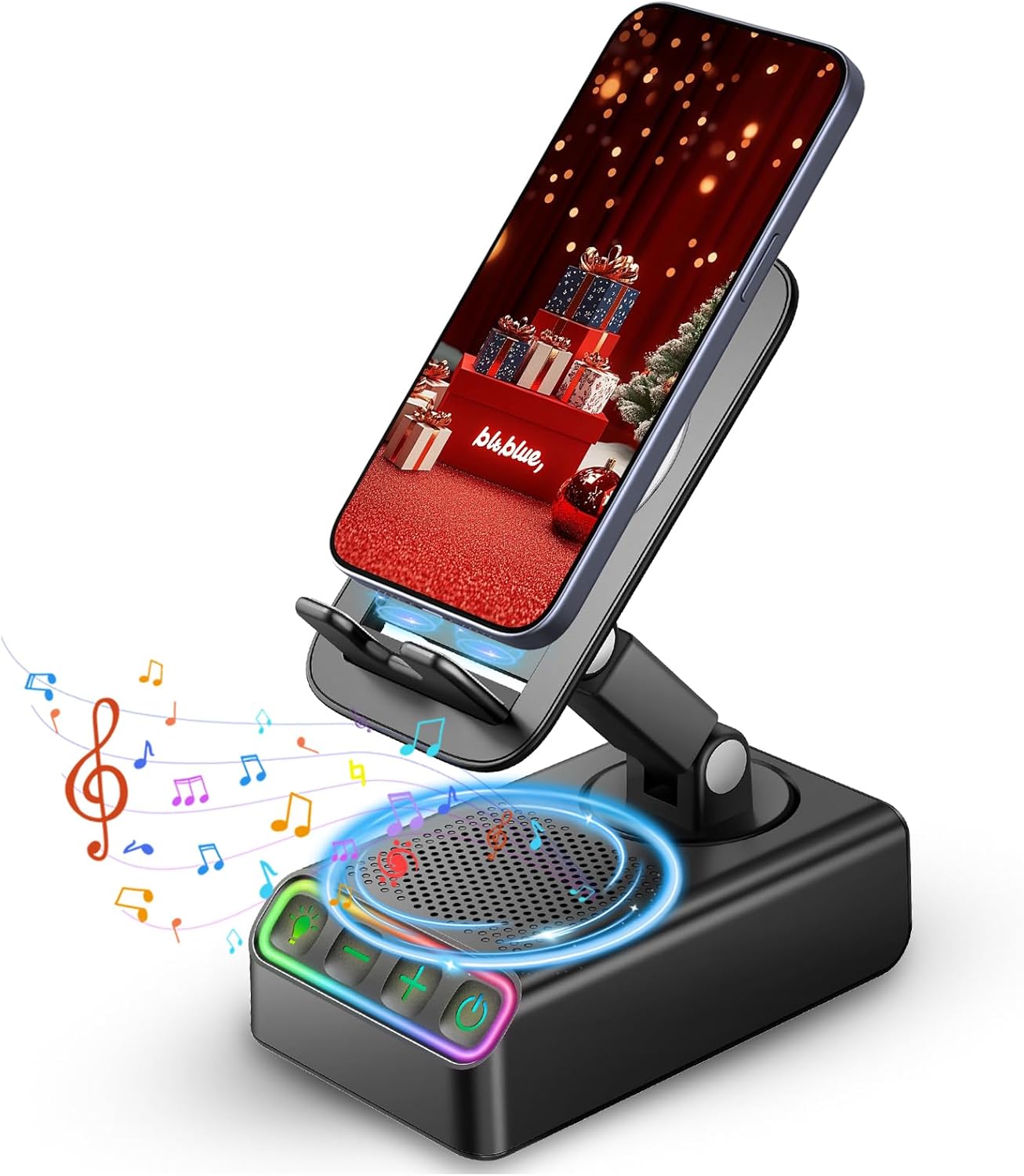 Phone Stand with Bluetooth Speaker – Smart Auto Play Gift UK