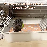 Vista 6 de YUEPET Mantas impermeables de conejillo de indias, lavables, paquete de 3 forros de forro polar para animales pequeños, funda de almohadilla suave