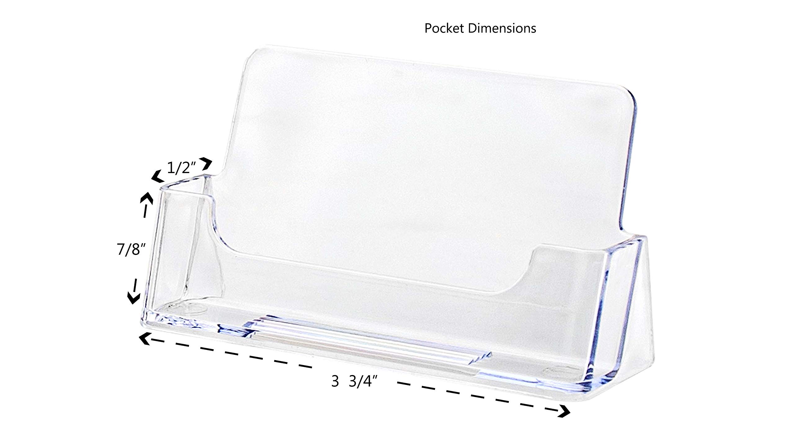 12 – Clear Plastic Business card Holder display desktop Countertop