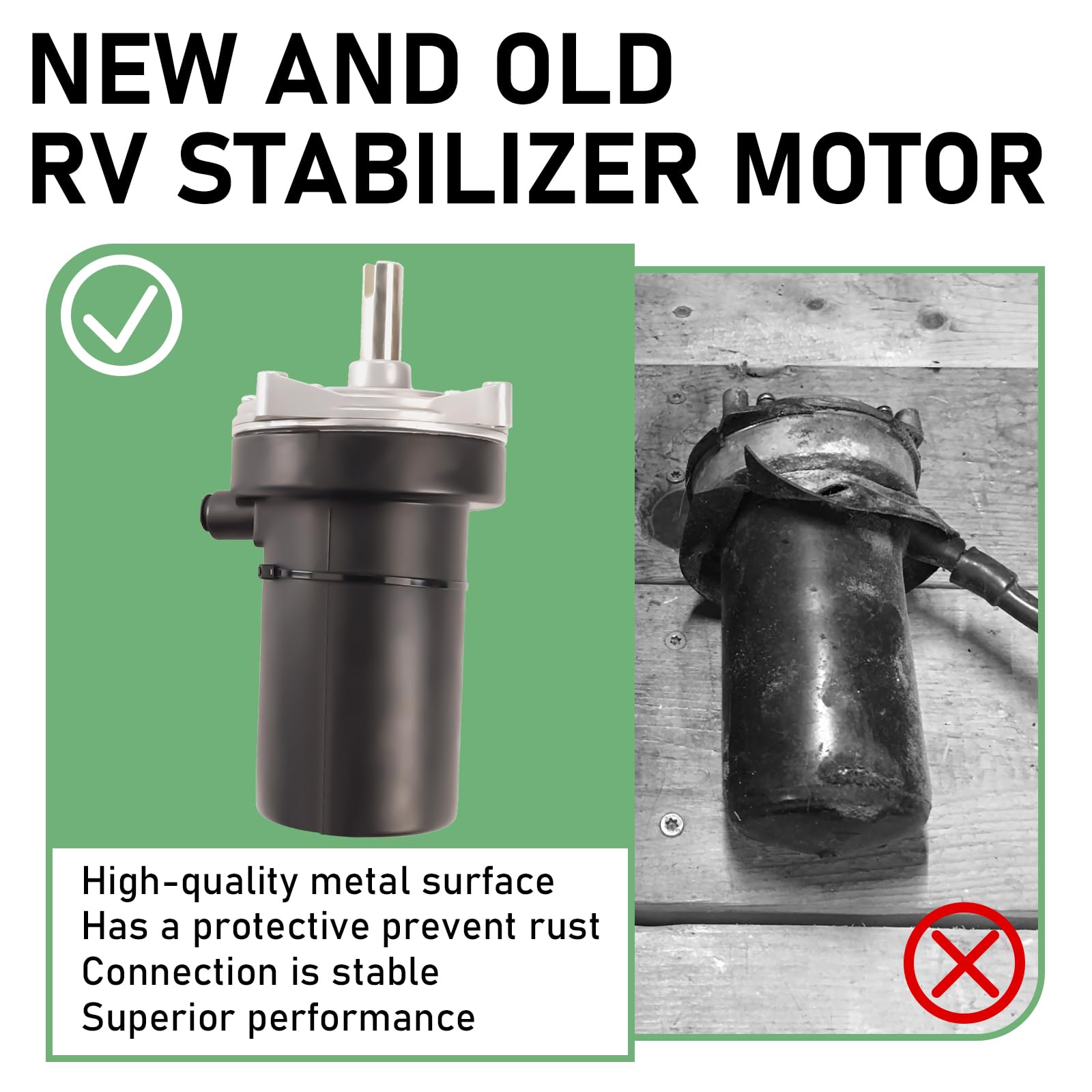 มอเตอร์ขาตั้งปรับระดับด้านหลังไฟฟ้า YiYou RV – ใช้ได้กับ Lippert รุ่น 113407, 138445, 178562, 162307