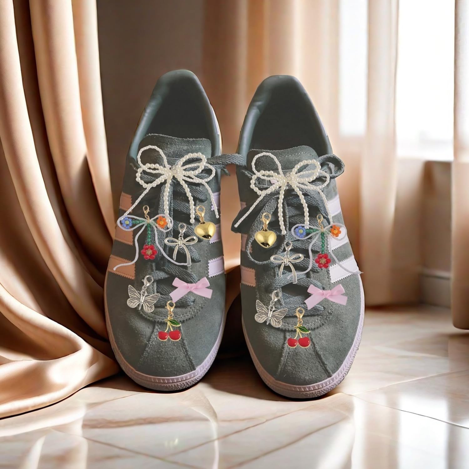 eswala Shoe Charms for Sneakers,Shoe Lace Charms for Sneakers Sambas,Shoe Decoration Charms,Shoe Pins for Sambas,Shoe Pins for Sneakers