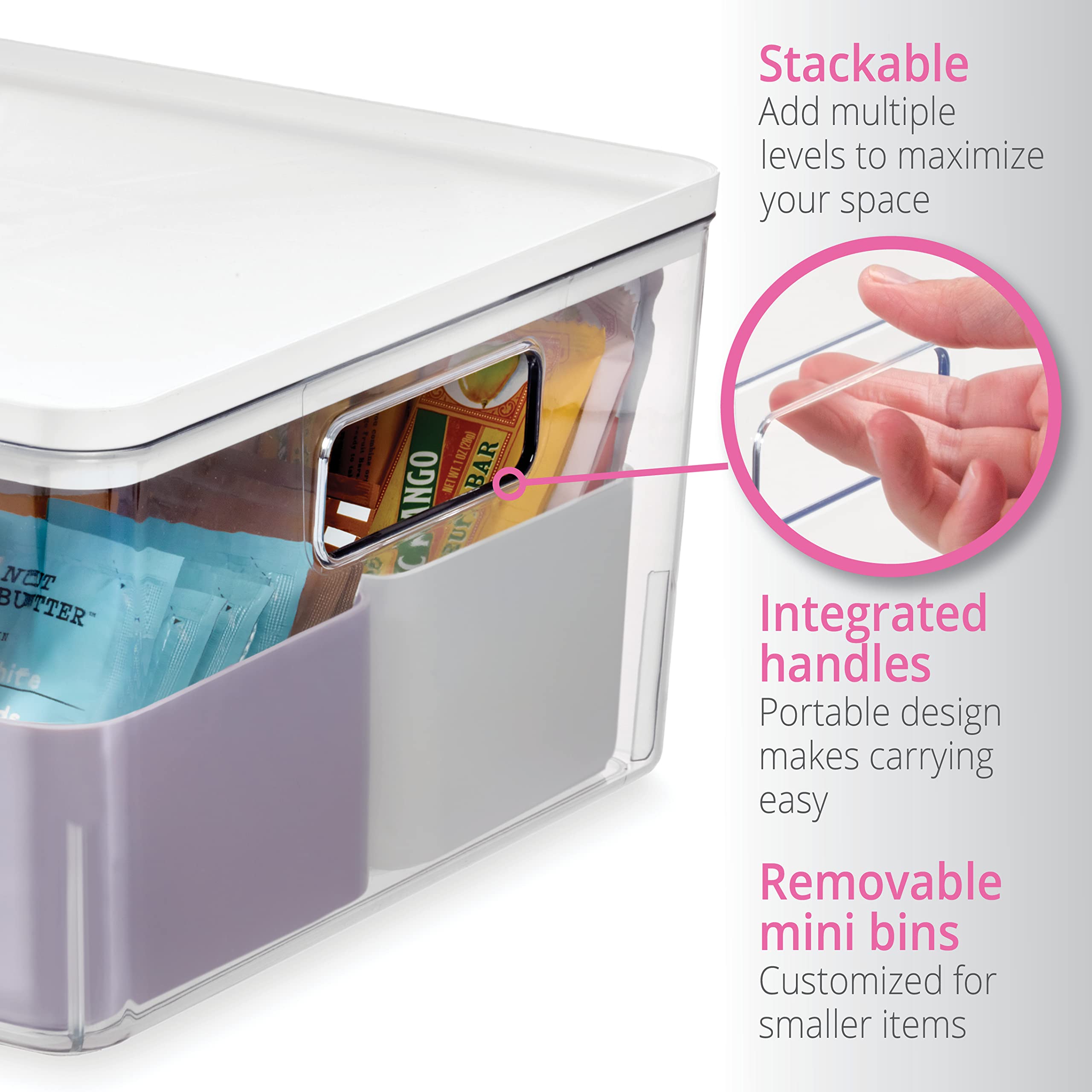 iDesign Organizer cassetti con 2 scomparti, Organizer cucina dalla