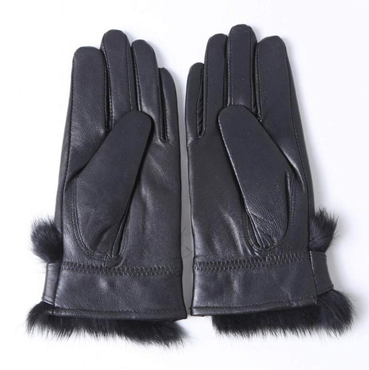 Unisex-Adult Mittens Damskie Zimowe Rękawiczki Ciepłe Zimne Proste I Jeździeckie Efektowne Rękawiczki Bowknot Mittens/Black/One Size