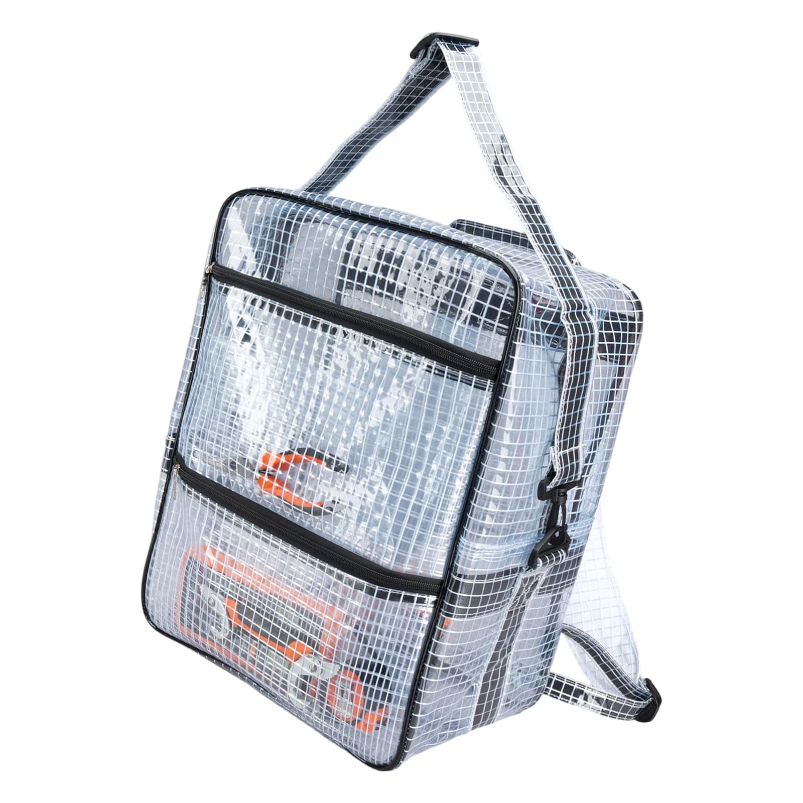 Cleanroom Clear Tool Bag Zippers Crossbody Bag PVC Engineers Backpacks Outdoor Ideal for Construction Worker Antistatic Shoulder