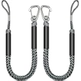 4FT Premium Boat Bungee Dock Lines Jet Ski Accessories with Marine Grade 316 Stainless Clip Safely Mooring for Jet Ski, SeaDoo, Yamaha WaveRunner, Kayak, Pontoon Boat, Dinghy 4~5.5ft