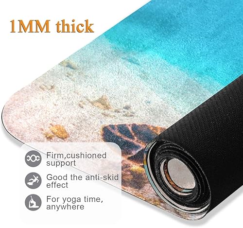 Miniatura 4 de ALAZA Under the Sea Ocean - Alfombrilla de yoga antideslizante para yoga, yoga, pilates y ejercicios de suelo