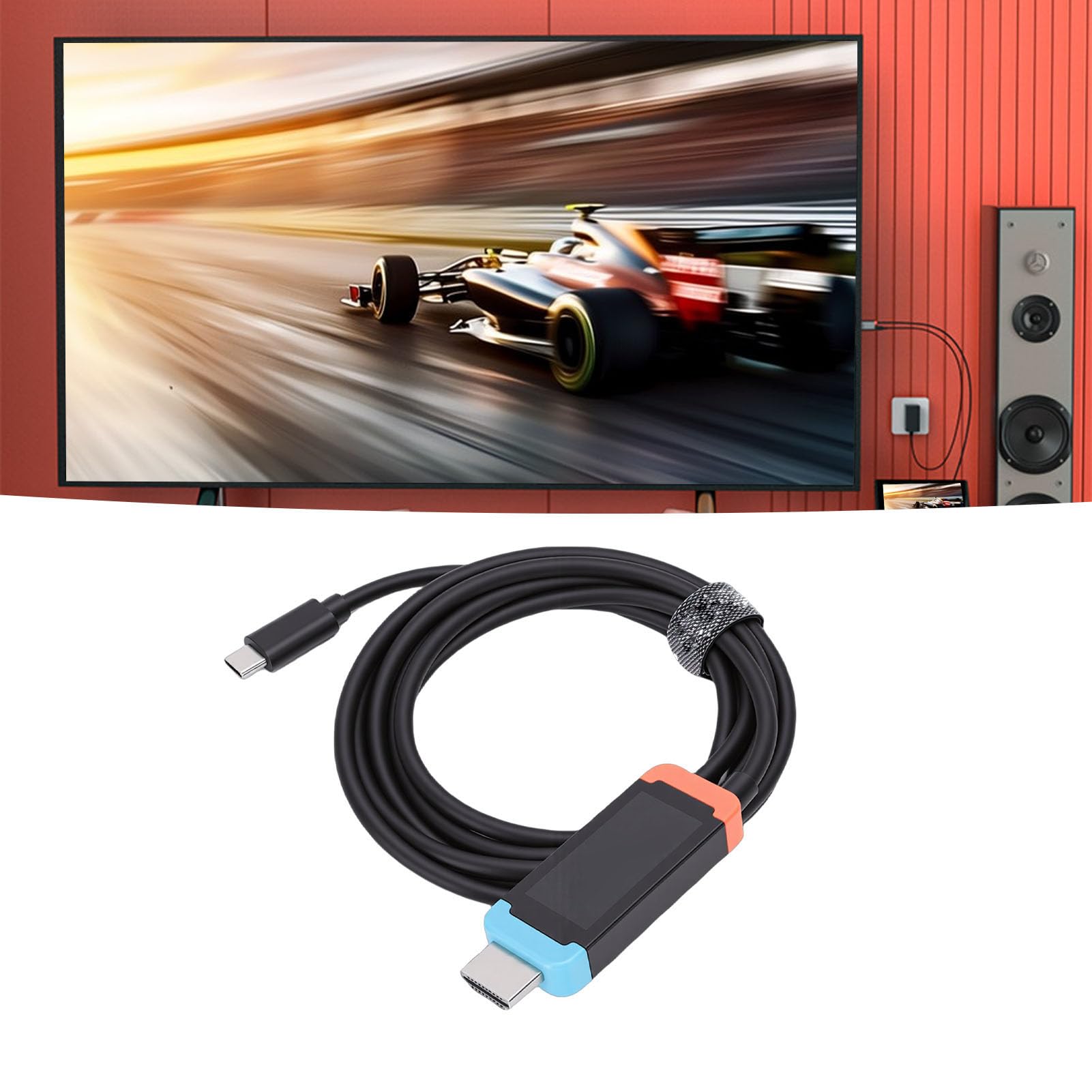 Cavo Adattatore Type C a HD, 4K 60Hz Compatibile, per Uso Versatile | Ricarica PD 100 W, uso versatile con i telefoni, si collega a TV/proiettore