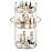MOKANI 360 Rotating Makeup Organizer for Vanity, 3 Tier Adjustable Perfume Organizer for Dresser, Multi-Function Spinning Cosmetics Skincare Storage for Bedroom, Dresser, Countertop, Clear