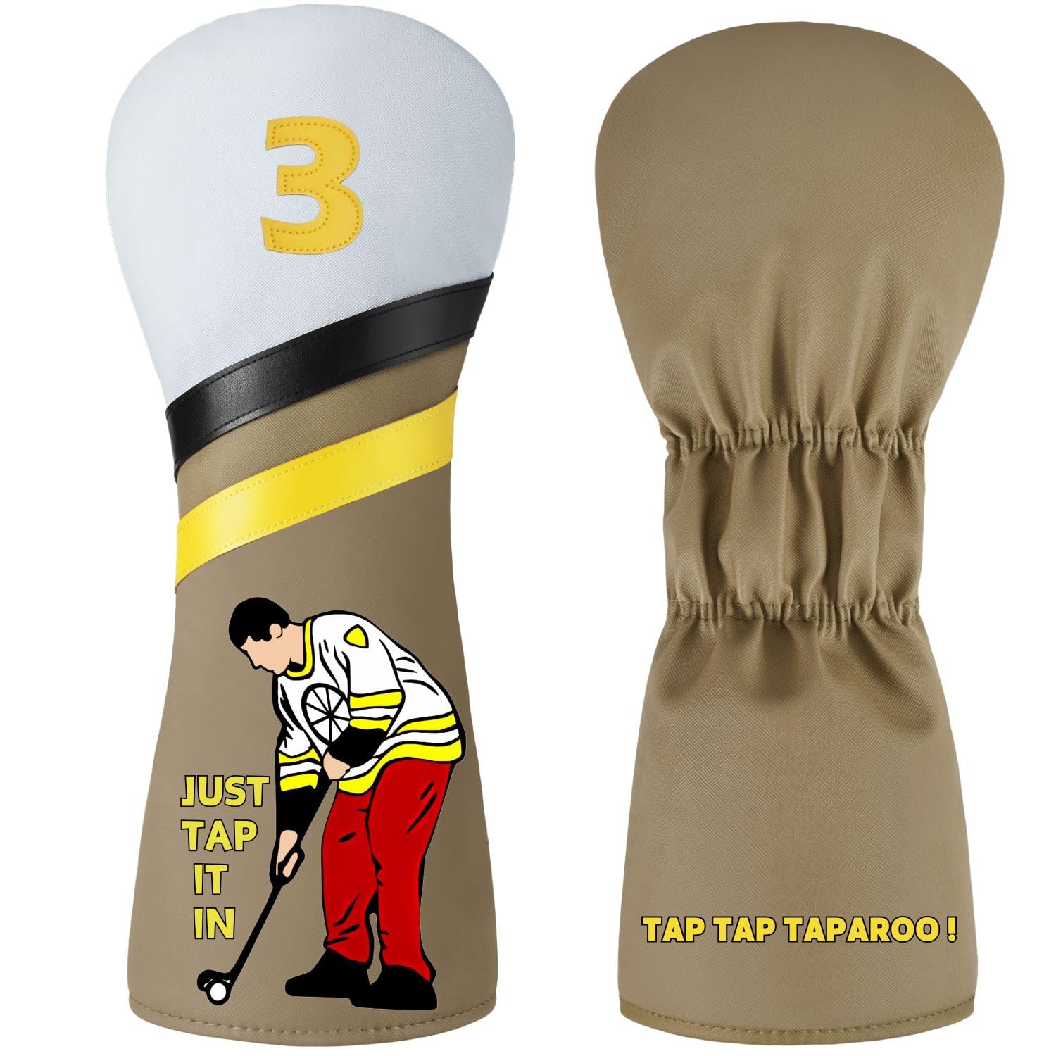 Funny Golf Putter Headcover, Perfect Golf Gift for Men and Women, Golf Accessories for Golfers (Just Tap It in (Driver-3))