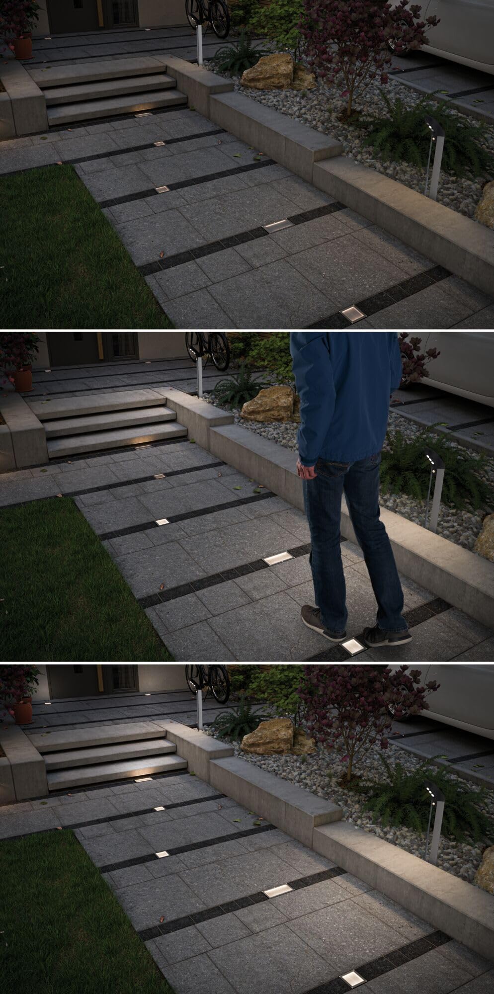 Paulmann 94239 Solar Bodeneinbauleuchte Aron LED Außenleuchte eckig incl. 1x1,5 Watt Schwarz Edelstahl, Kunststoff 3000 K Warmweiß